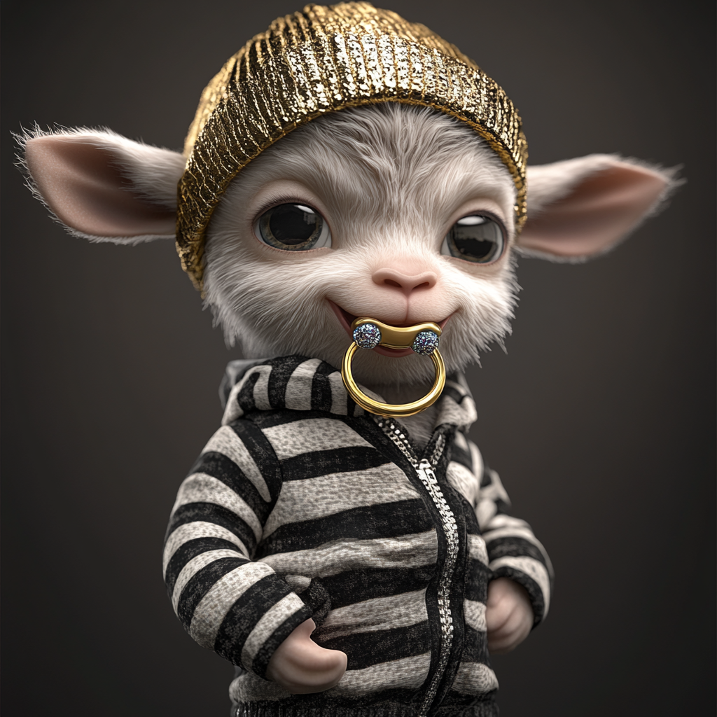 Adorable Hipster Lamb