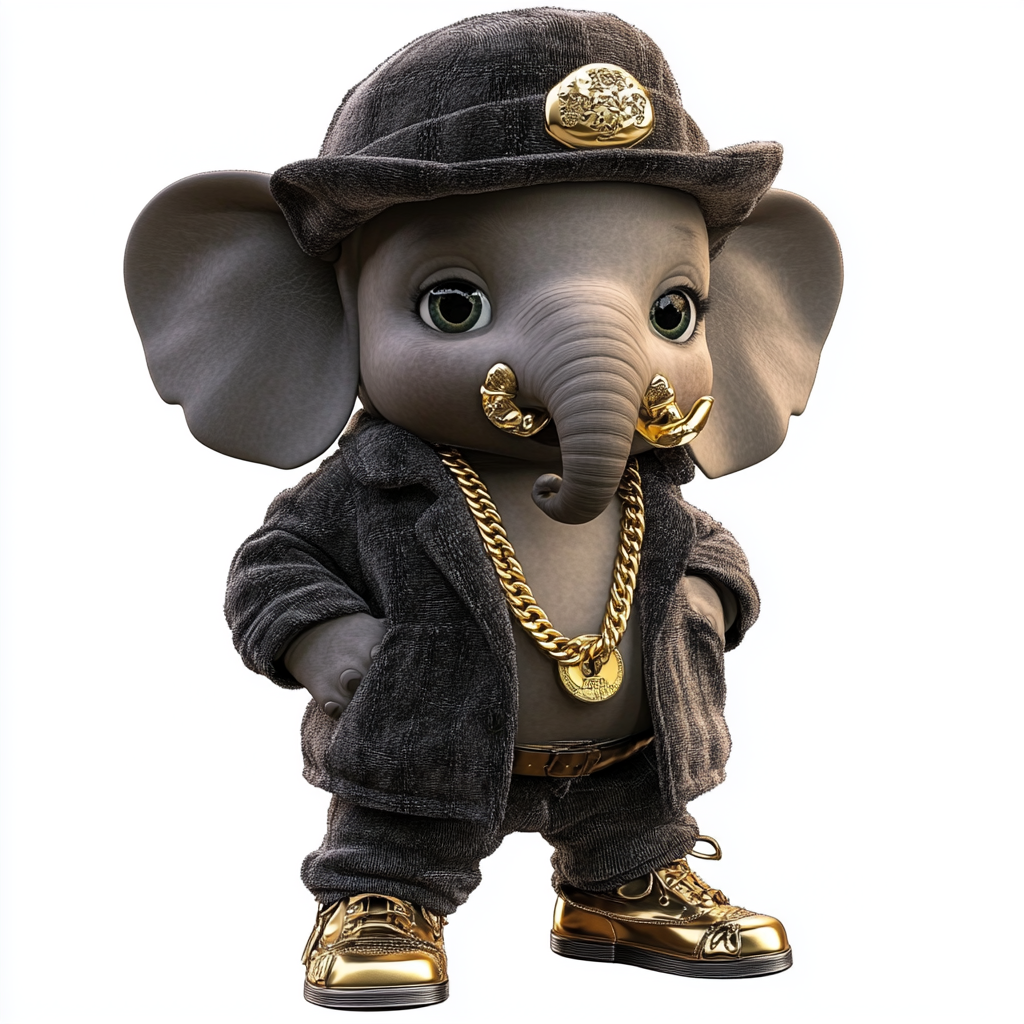 Stylish Hip-Hop Elephant