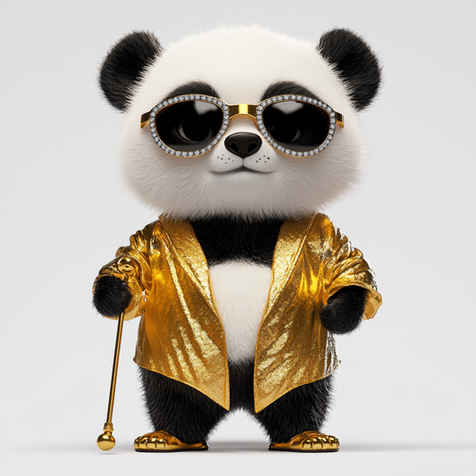 Glamorous Golden Panda