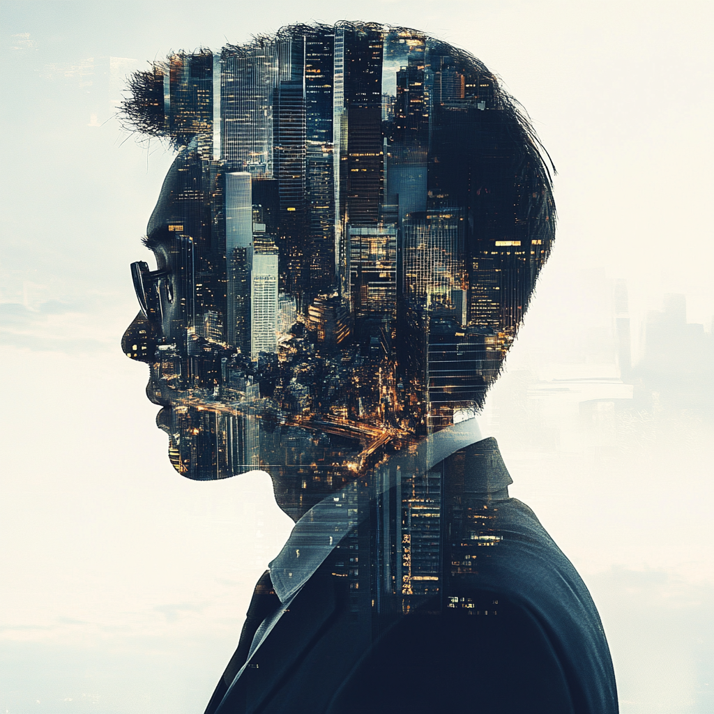 Urban Mindscape Silhouette