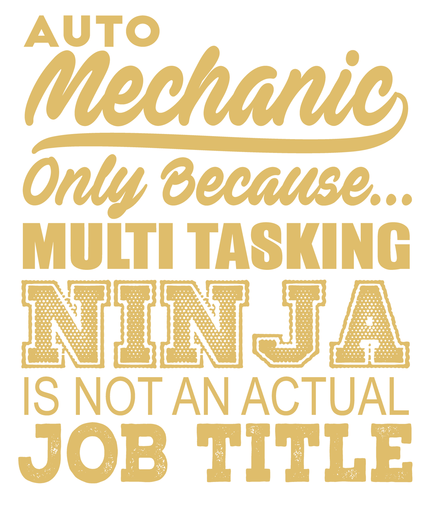 Mechanic Ninja Humor