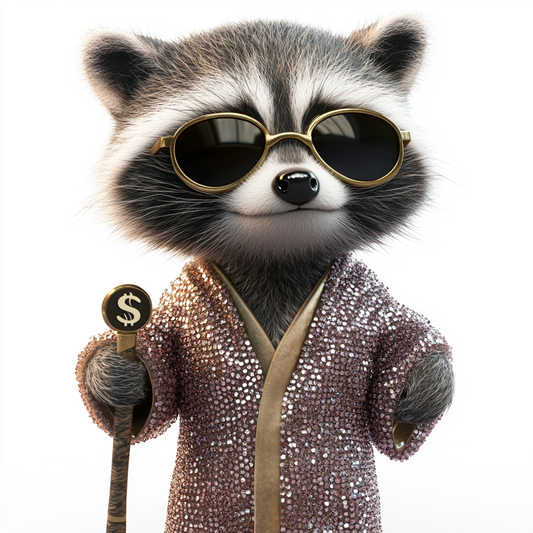 Glamorous Raccoon Royalty