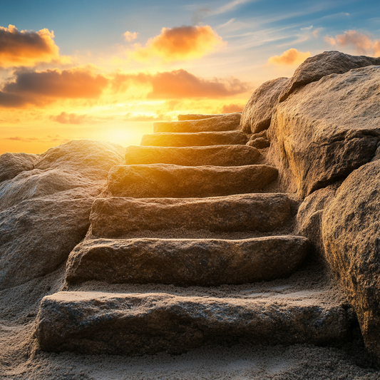 Golden Sunset Steps