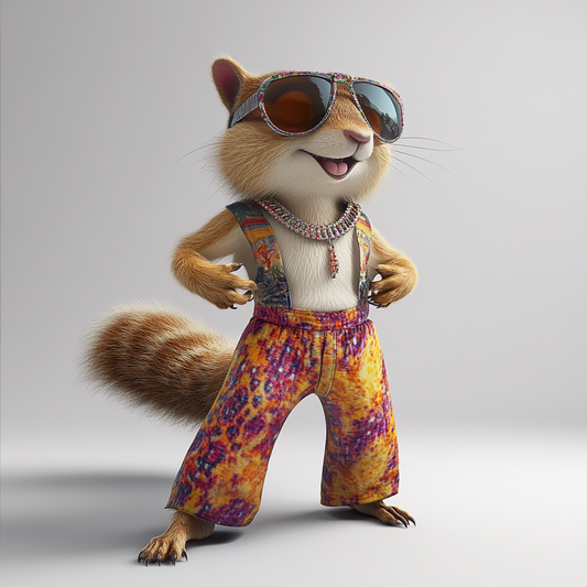 Groovy Hipster Squirrel