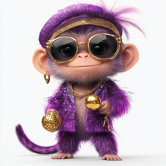 Glamorous Purple Primate