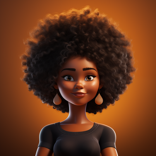Vibrant Afro Portrait