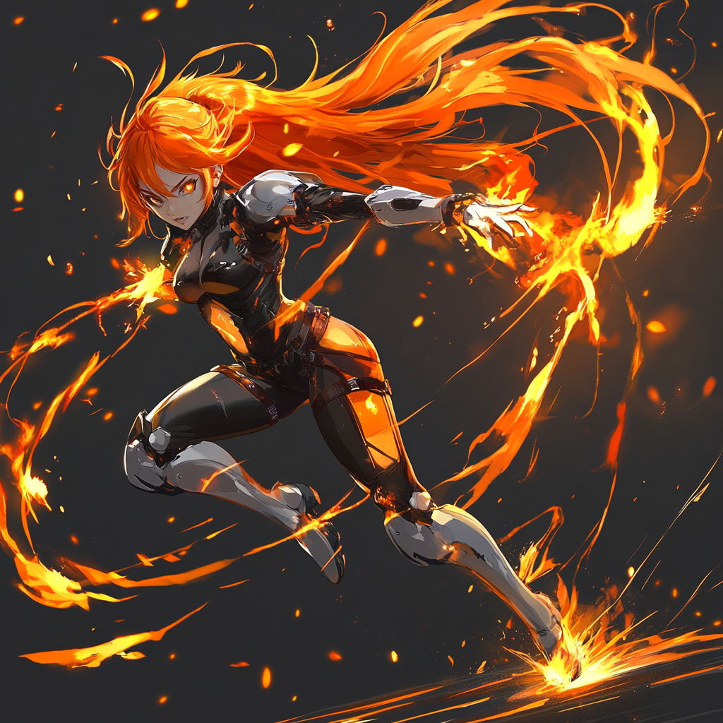 Fiery Cyber Warrior