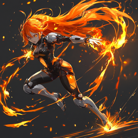 Fiery Cyber Warrior