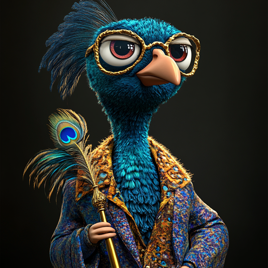 Dapper Peacock Character