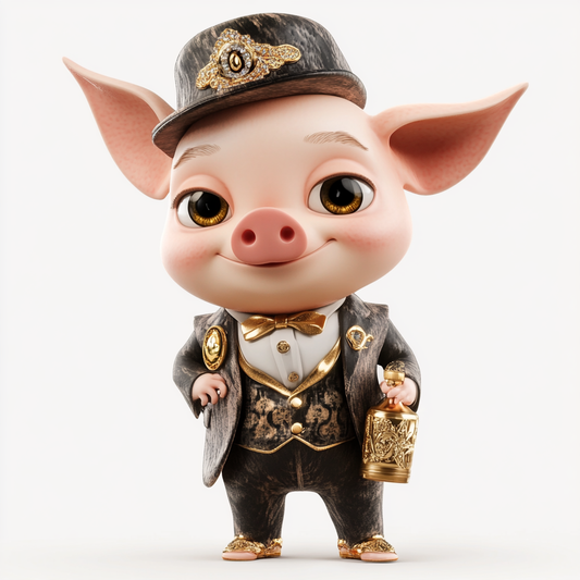 Dapper Piggy Portrait
