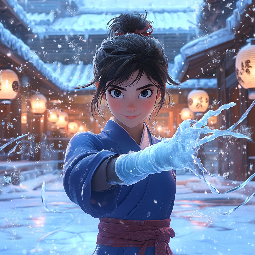 Frozen Elegance: Ice Sorceress