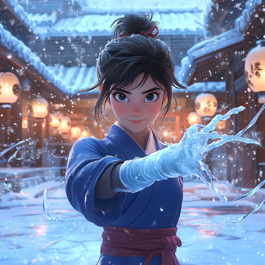 Frozen Elegance: Ice Sorceress