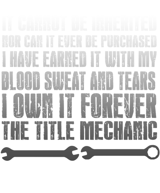 Mechanic's Pride Statement