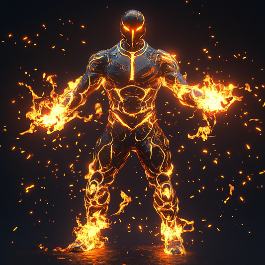 Fiery Elemental Warrior
