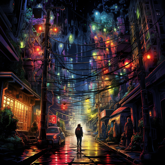 **Vibrant Urban Nightscape**