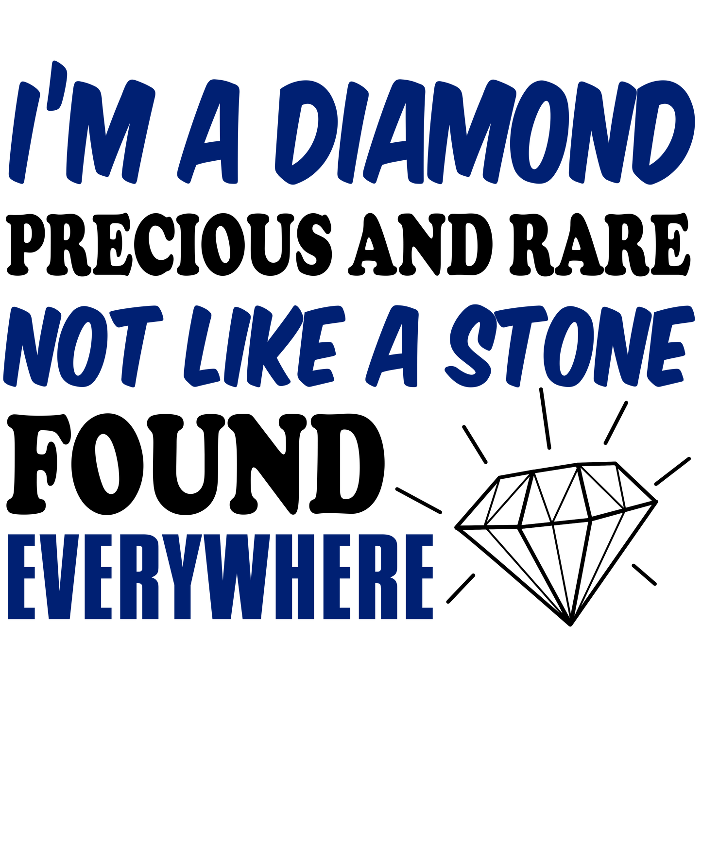 Bold Diamond Quote Art