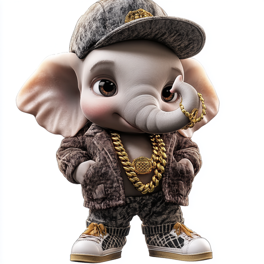 Stylish Hip-Hop Elephant
