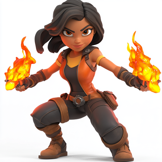 Fiery Action Heroine
