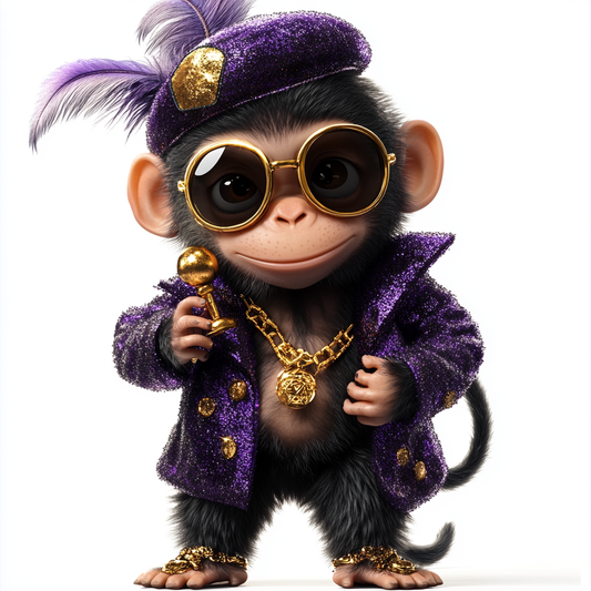 Funky Glitter Monkey