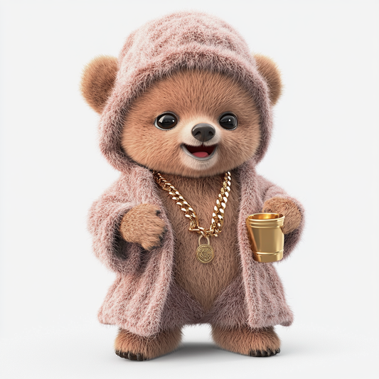 Cozy Hipster Bear
