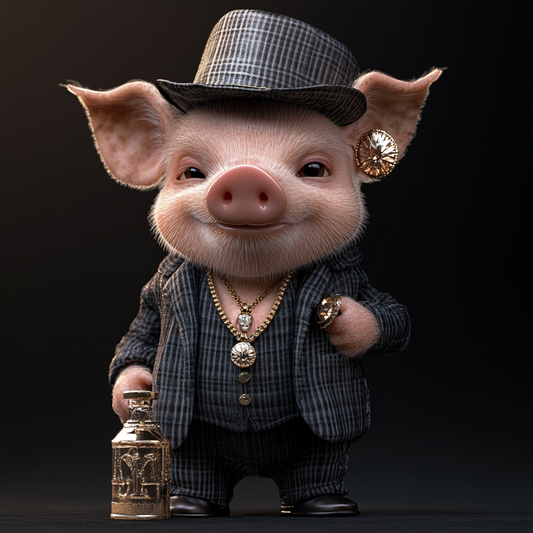 Dapper Piggy Charm