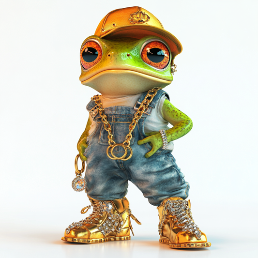 Funky Gold Frog Gangster