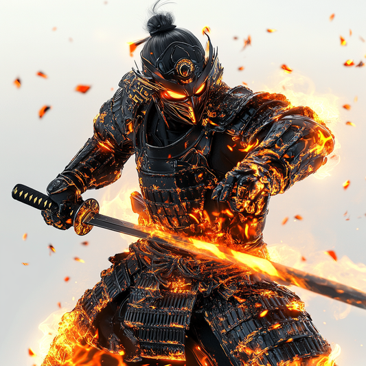 Fiery Samurai Warrior