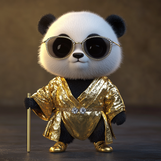 Glittering Panda Superstar