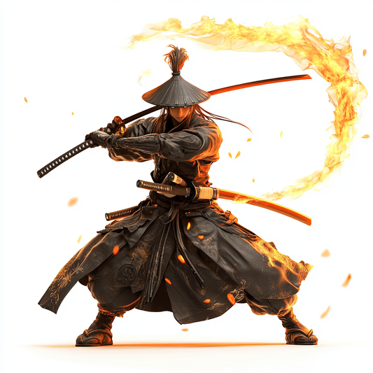 Flame-Wielding Samurai