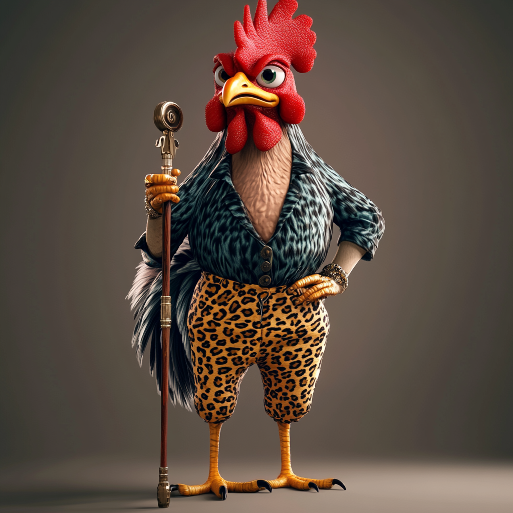 Funky Rooster Professor