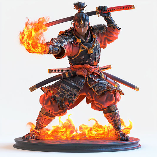 Fiery Samurai Warrior