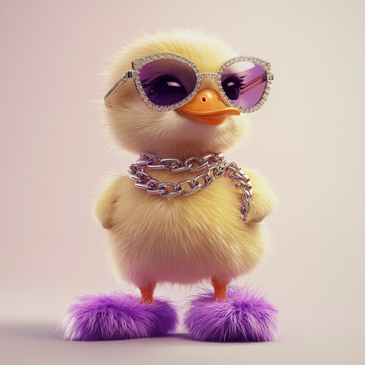 Chic Feathered Fashionista