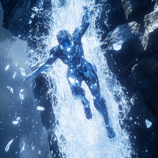 **Futuristic Waterfall Diver**