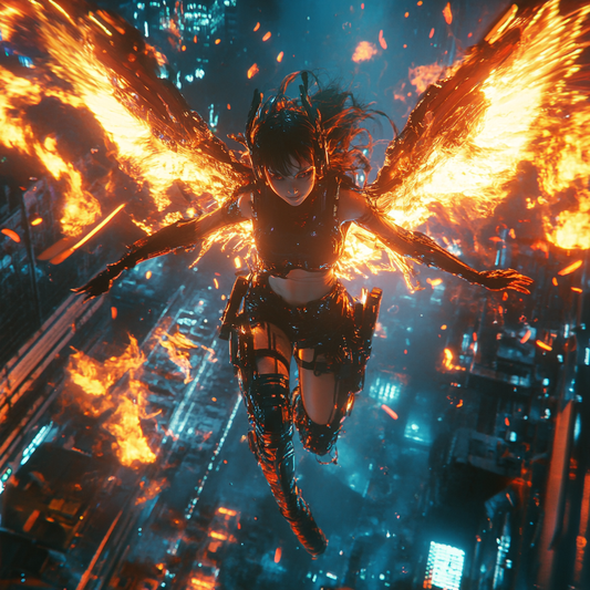 Fiery Cyber Angel