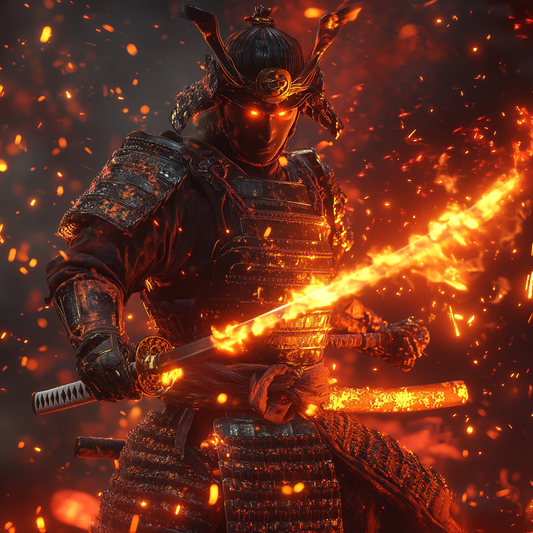 Fiery Samurai Warrior