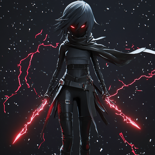 Shadow Warrior with Crimson Blades