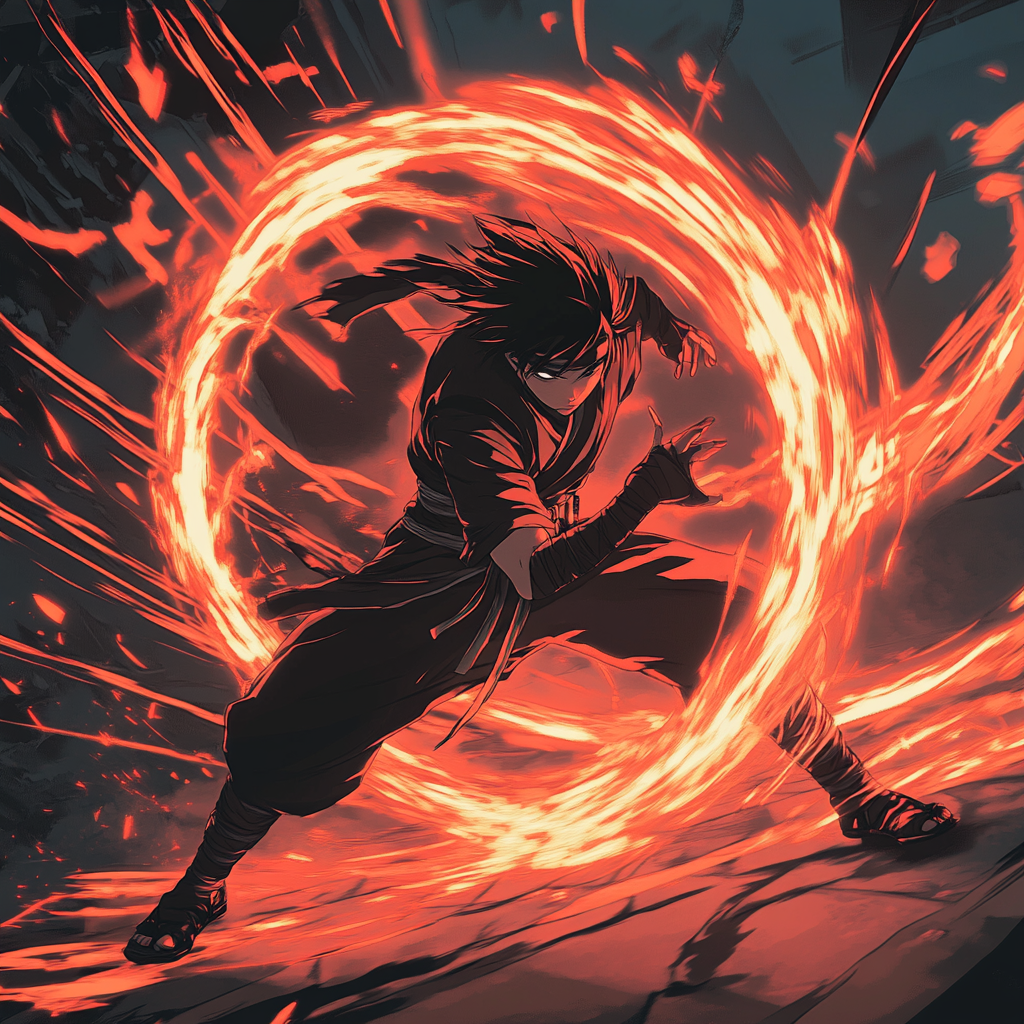 Fiery Ninja Action