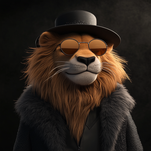 Stylish Lion Portrait