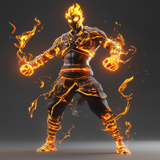 Fiery Battle Warrior