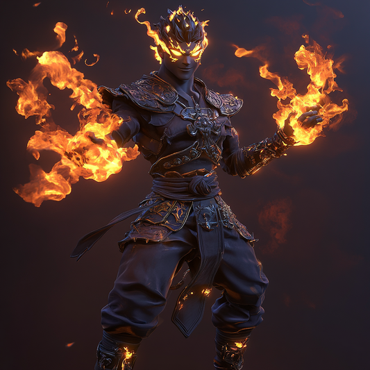 Fiery Fantasy Warrior