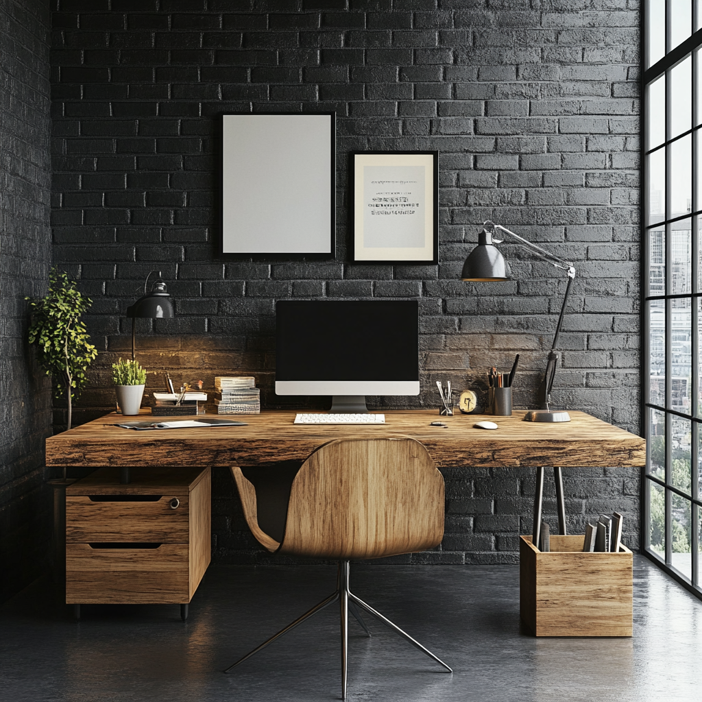 Modern Rustic Workspace