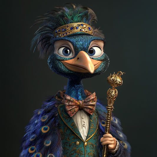 Regal Peacock Portrait