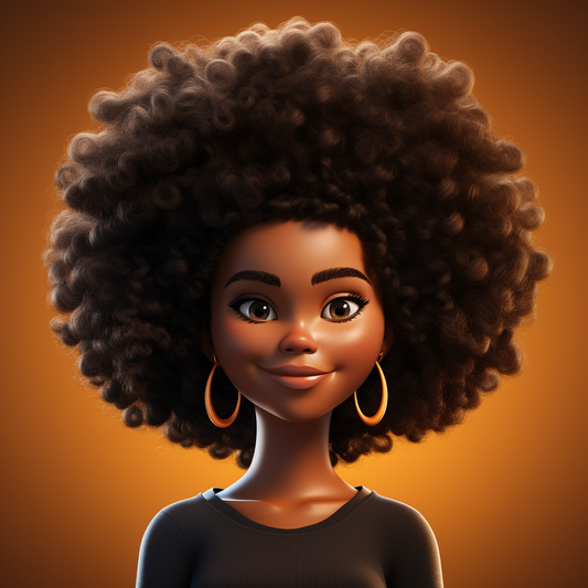 Vibrant Afro Portrait