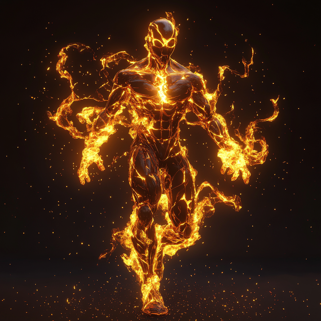 Fiery Dynamic Hero