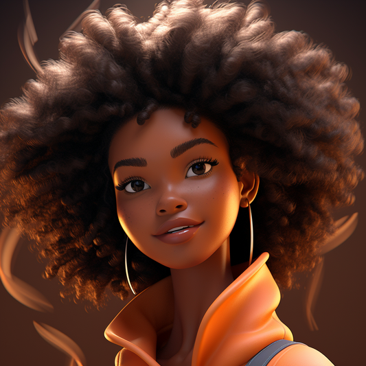 Radiant Afro Portrait