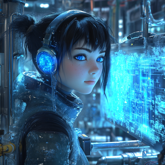 Futuristic Cyberpunk Visage