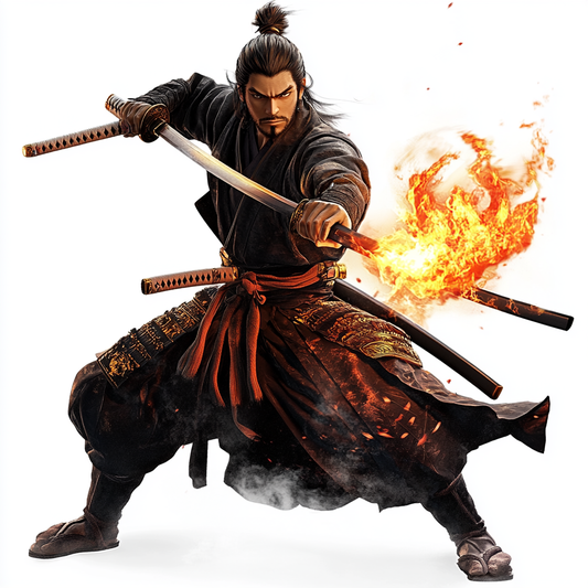 Fiery Samurai Warrior