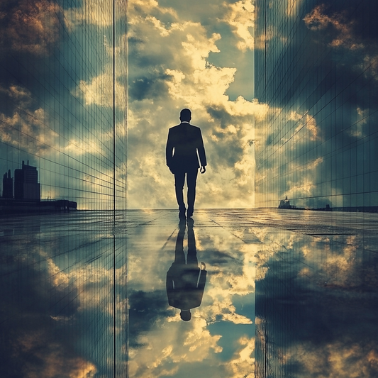 Reflective Cityscape Journey