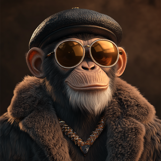 Stylish Monkey Portrait