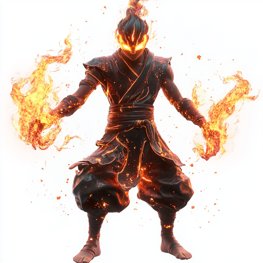 Fiery Elemental Warrior